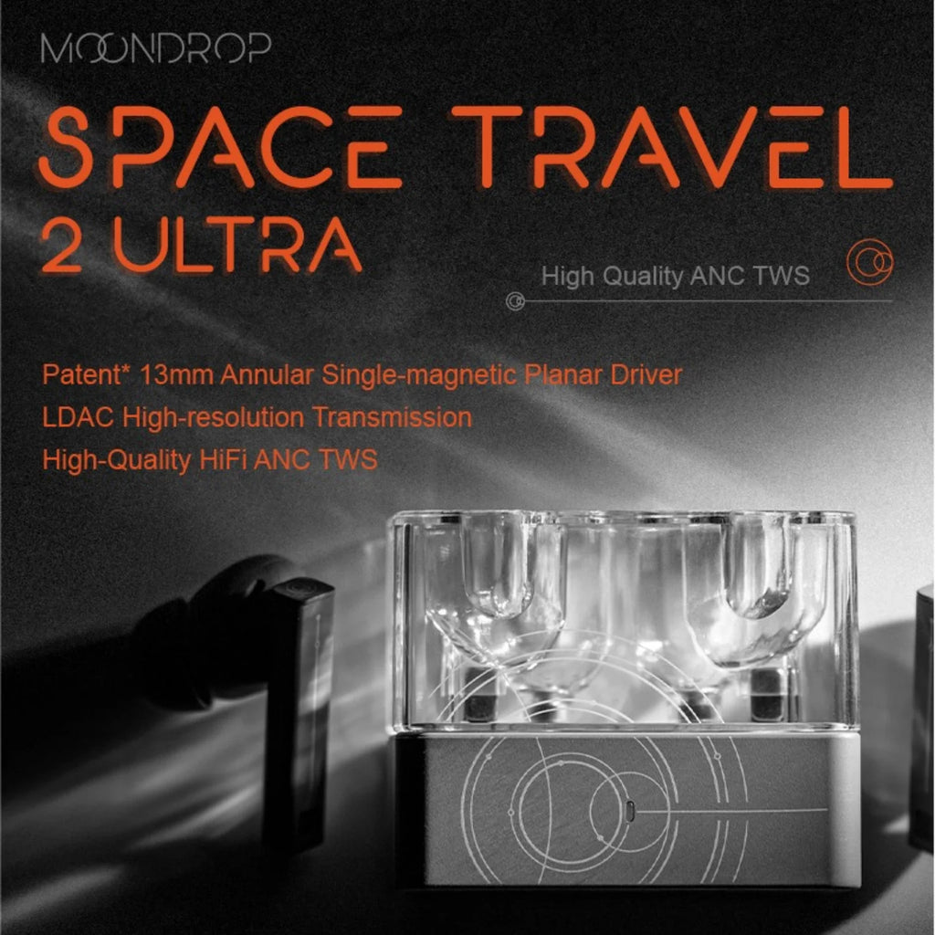 Fone Bluetooth Moondrop Space Travel 2 Ultra Planar ANC LDAC Bluetooth 6.0