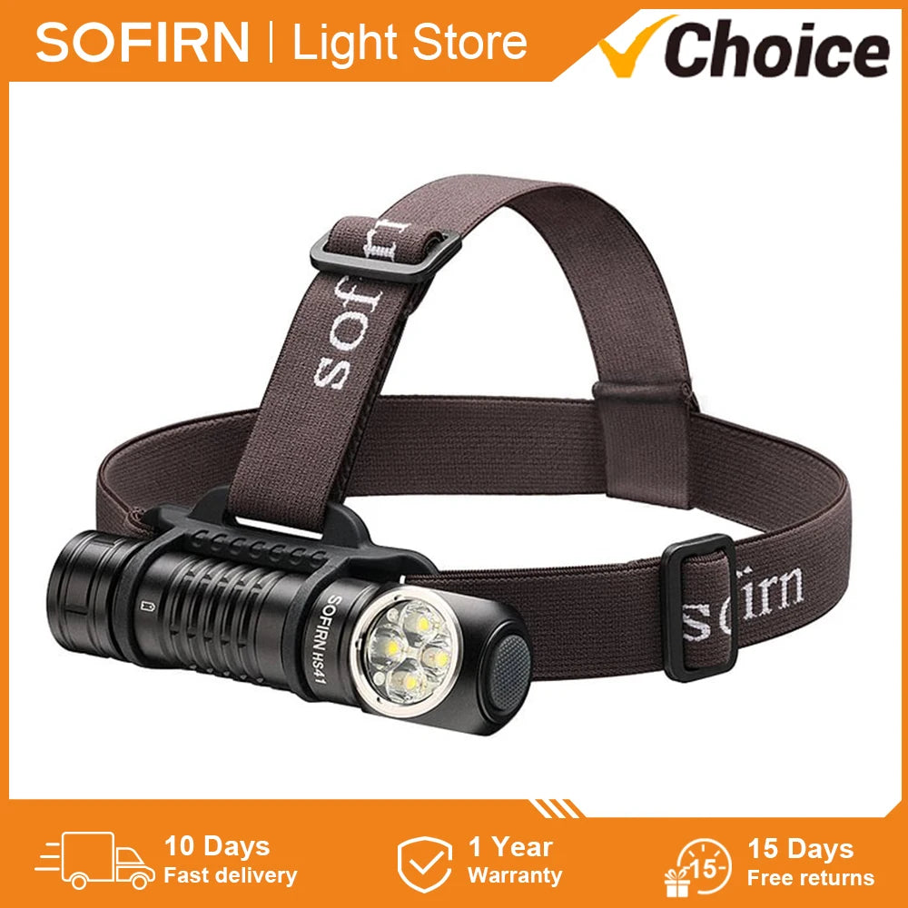 Lanterna de Cabeça Sofirn HS41 4000 Lumens Recarregável USB-C IP68