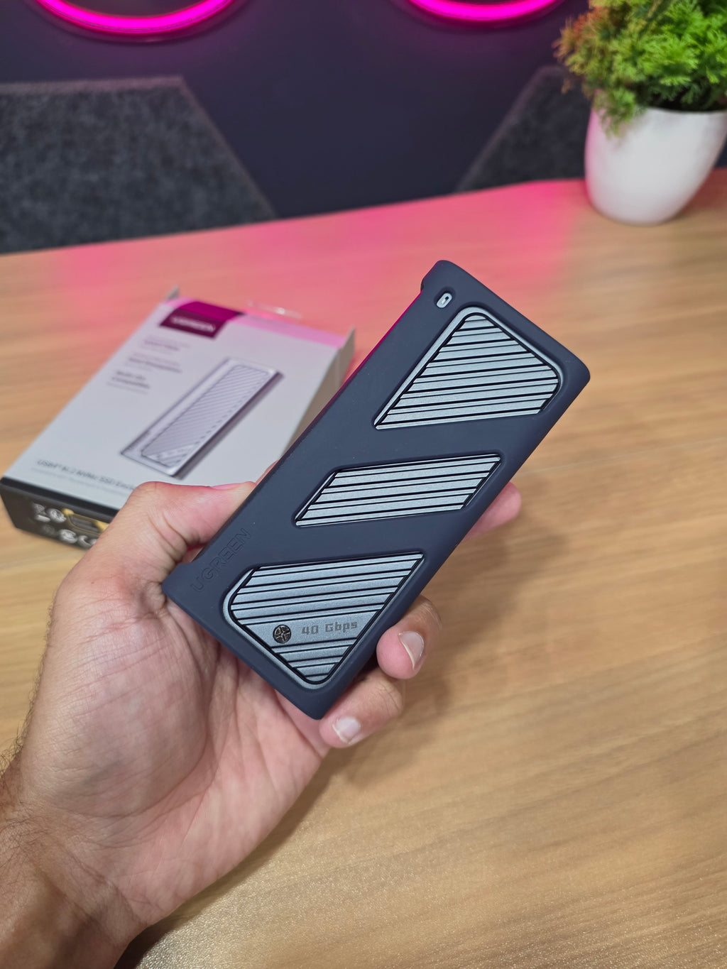 Case UGREEN para SSD M.2 NVMe - USB4 | 40Gbps | Alta Velocidade