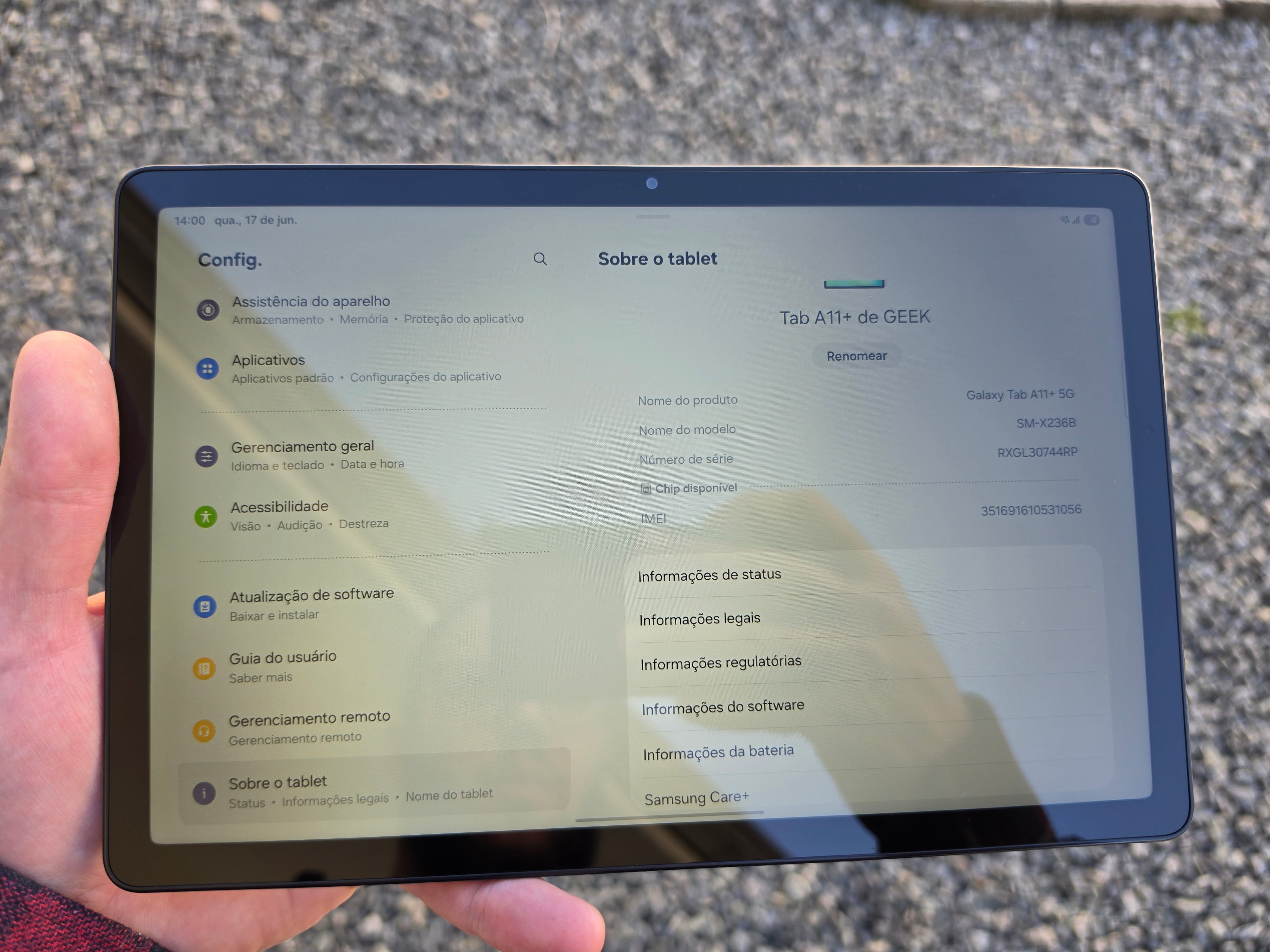 TABLET SAMSUNG GALAXY TAB A11+ 5G 128GB – TELA DE 11", 5G E MUITO ESPAÇO PARA ESTUDAR E SE DIVERTIR!