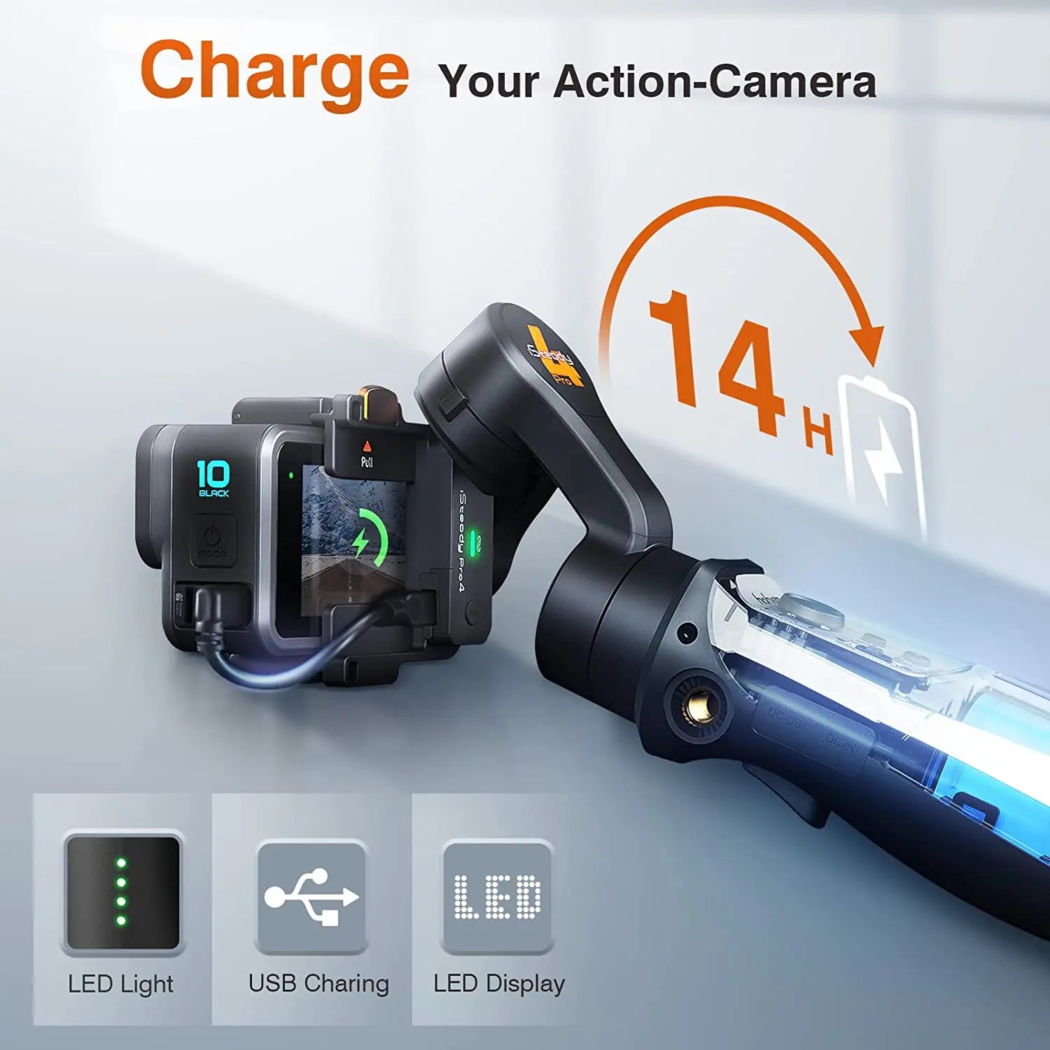 Gimbal Hohem iSteady Pro 4 para GoPro, DJI Osmo Action e Insta360