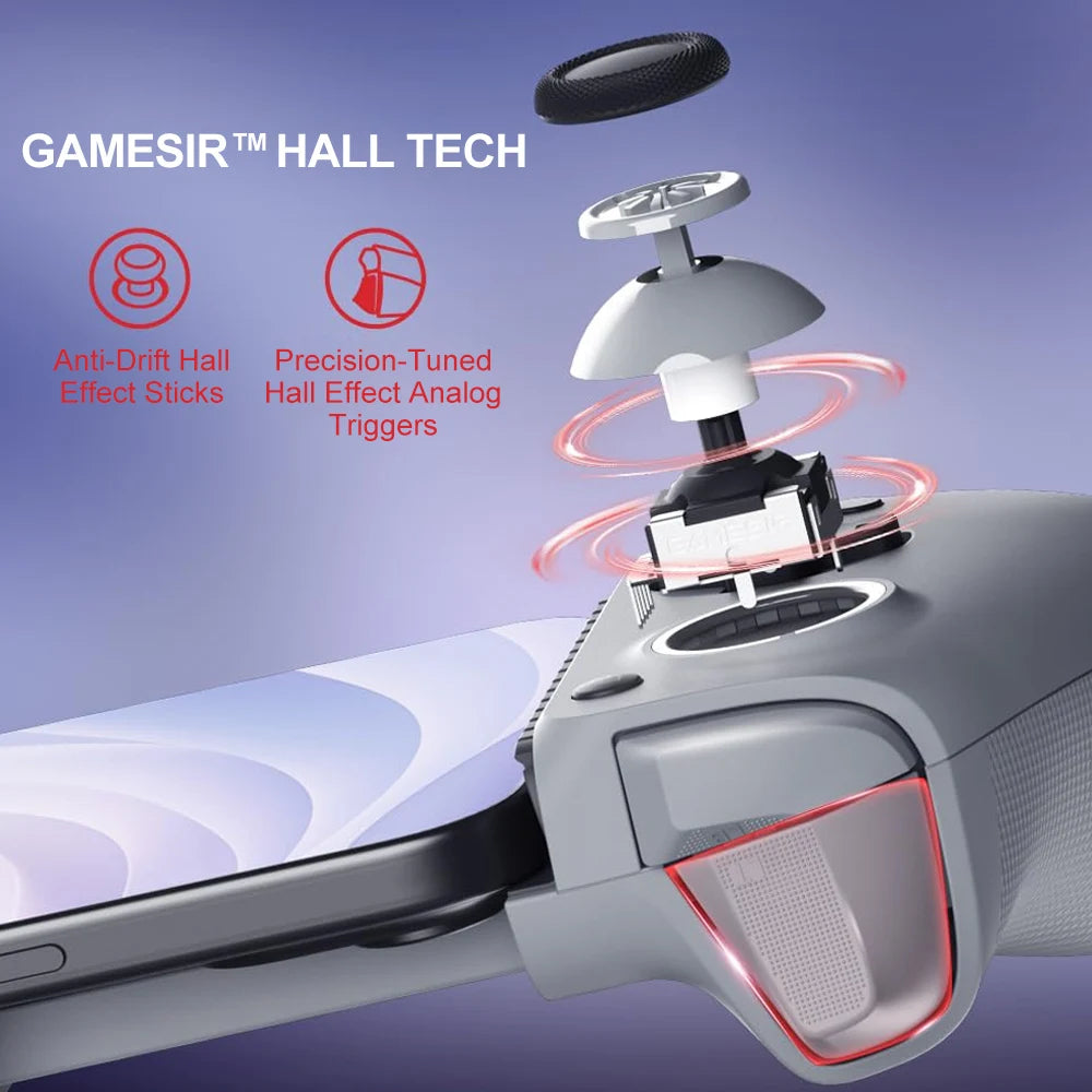 Controle GameSir G8 Galileo USB-C Hall Effect para Android e iPhone