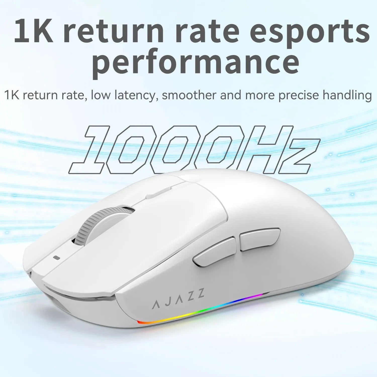 Mouse Gamer AJAZZ AJ139 V2 MC Sem Fio Tri-Mode 12000 DPI com dock