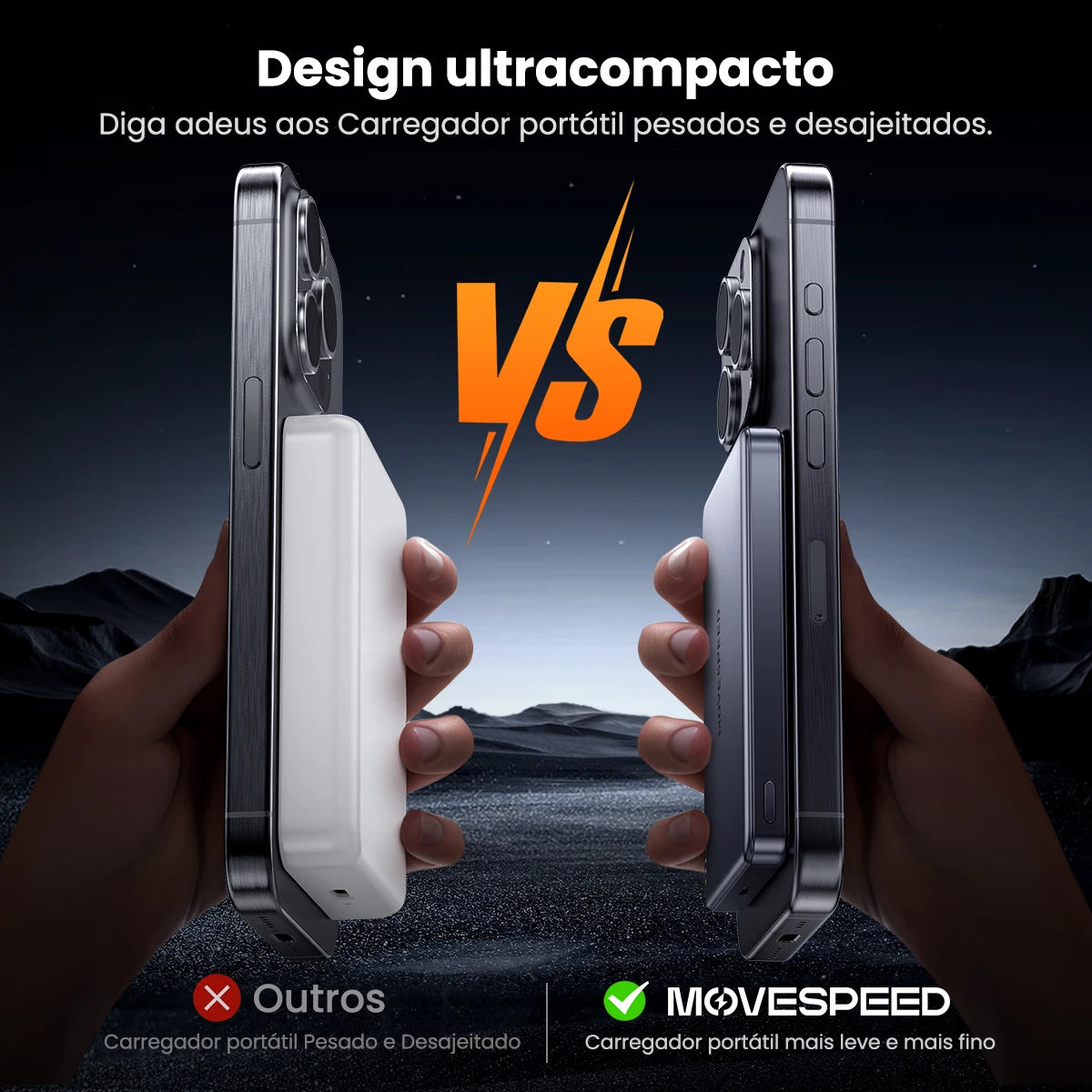 PowerBank Magnética MOVESPEED S10 10000mAh PD 20W MagSafe