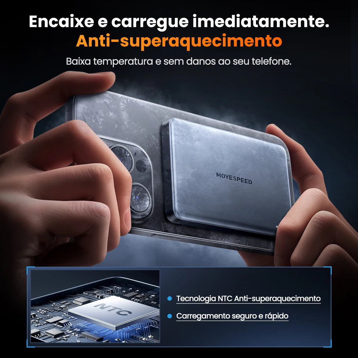 PowerBank Magnética MOVESPEED S10 10000mAh PD 20W MagSafe