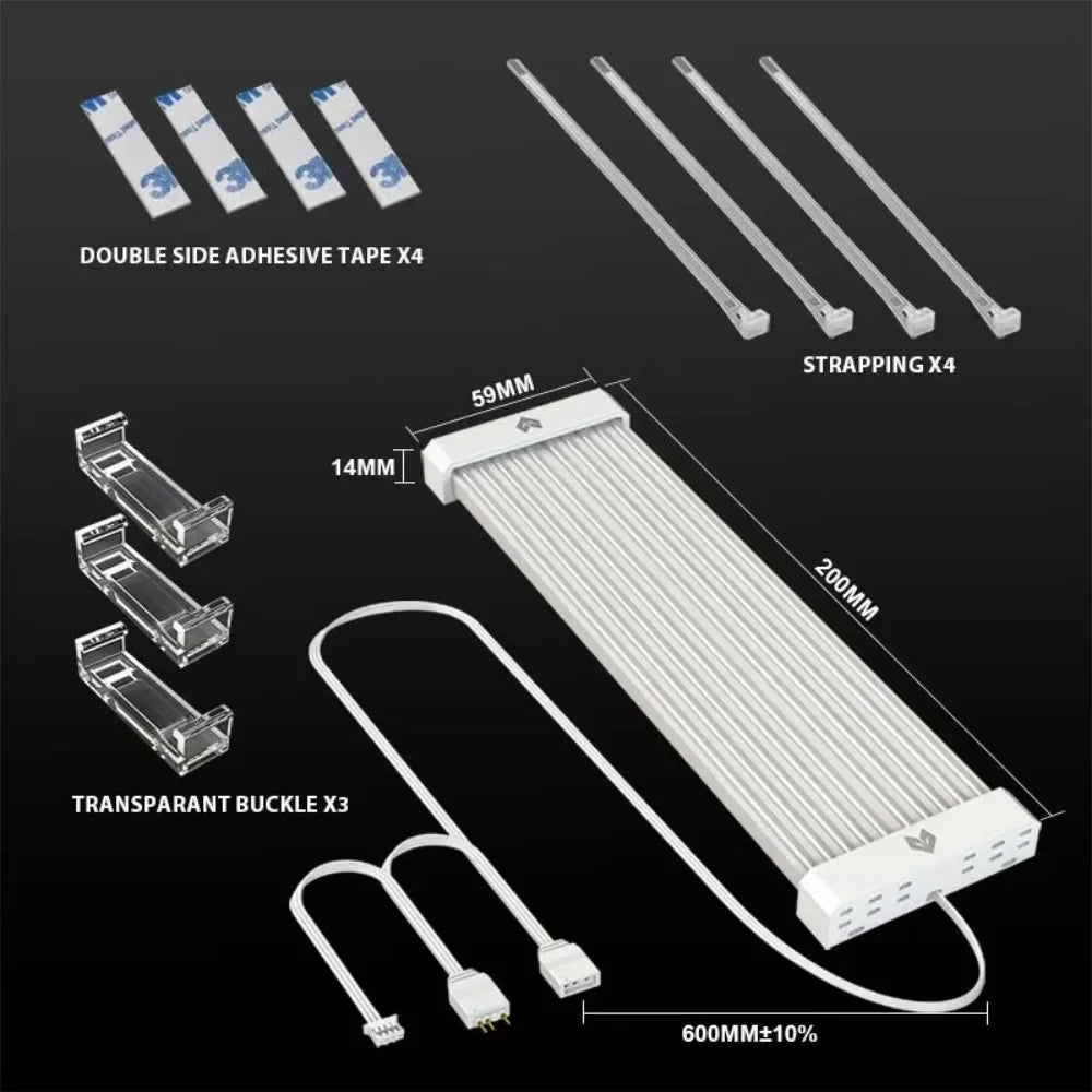 Kit 2 Placas ARGB AL200 (LED RGB para Organização de Cabos de PC)