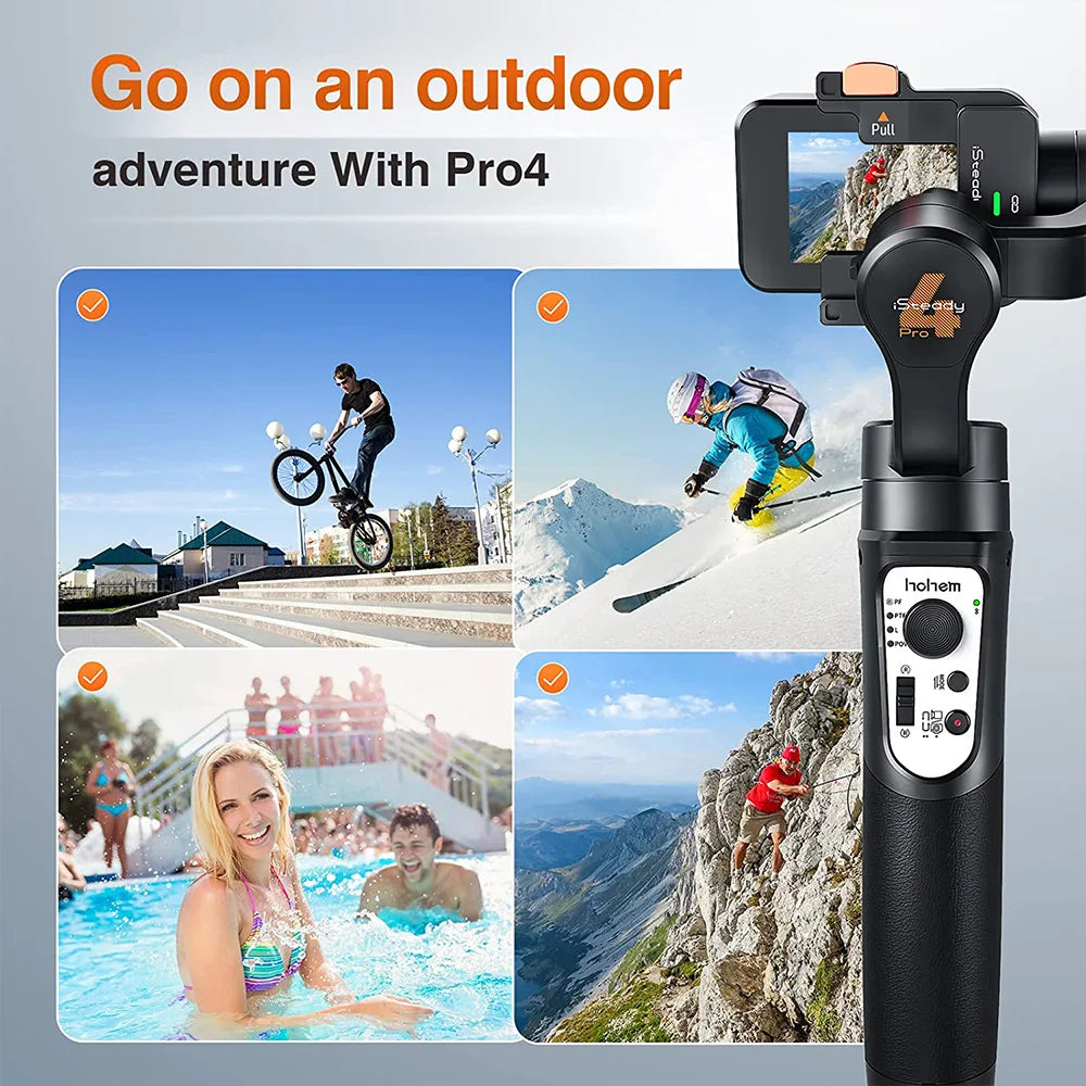 Gimbal Hohem iSteady Pro 4 para GoPro, DJI Osmo Action e Insta360