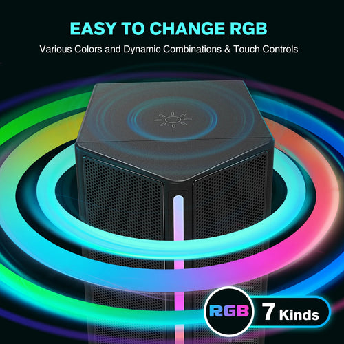 Caixa de Som FIFINE A20 – Áudio Potente com Iluminação RGB, entrada analógica