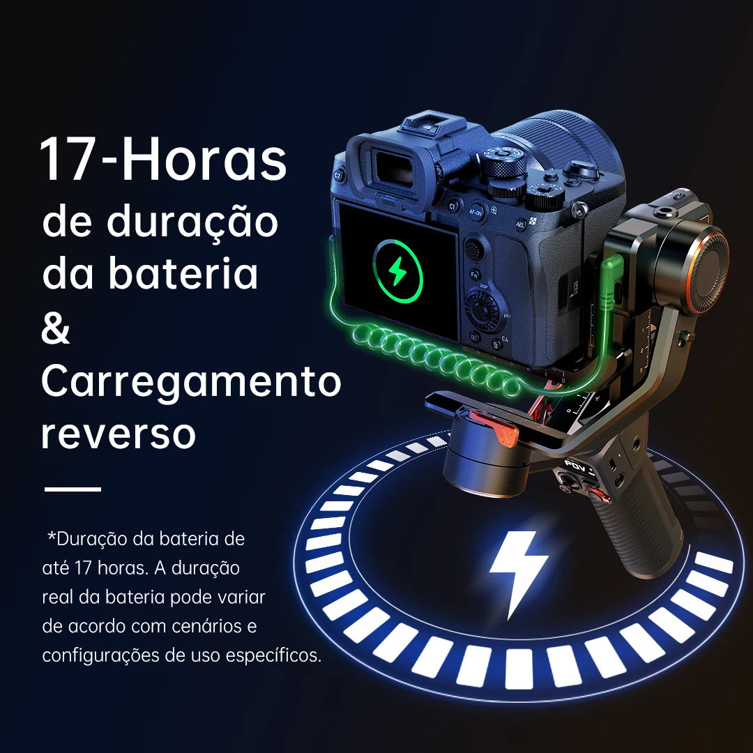 Gimbal Hohem iSteady MT2 Kit Completo para Câmeras e Smartphones com IA