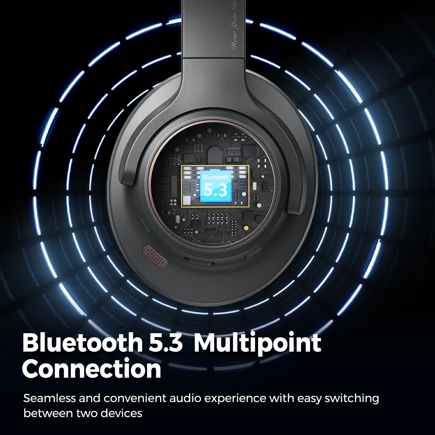 Headphone Bluetooth SoundPEATS Space ANC Hi-Res LDAC 123h