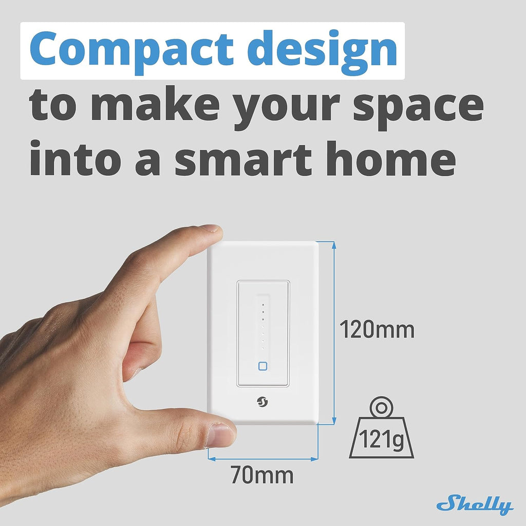 Interruptor Inteligente Shelly Wall Dimmer Wi-Fi Touch Alexa Google (Um dos melhores do mundo)