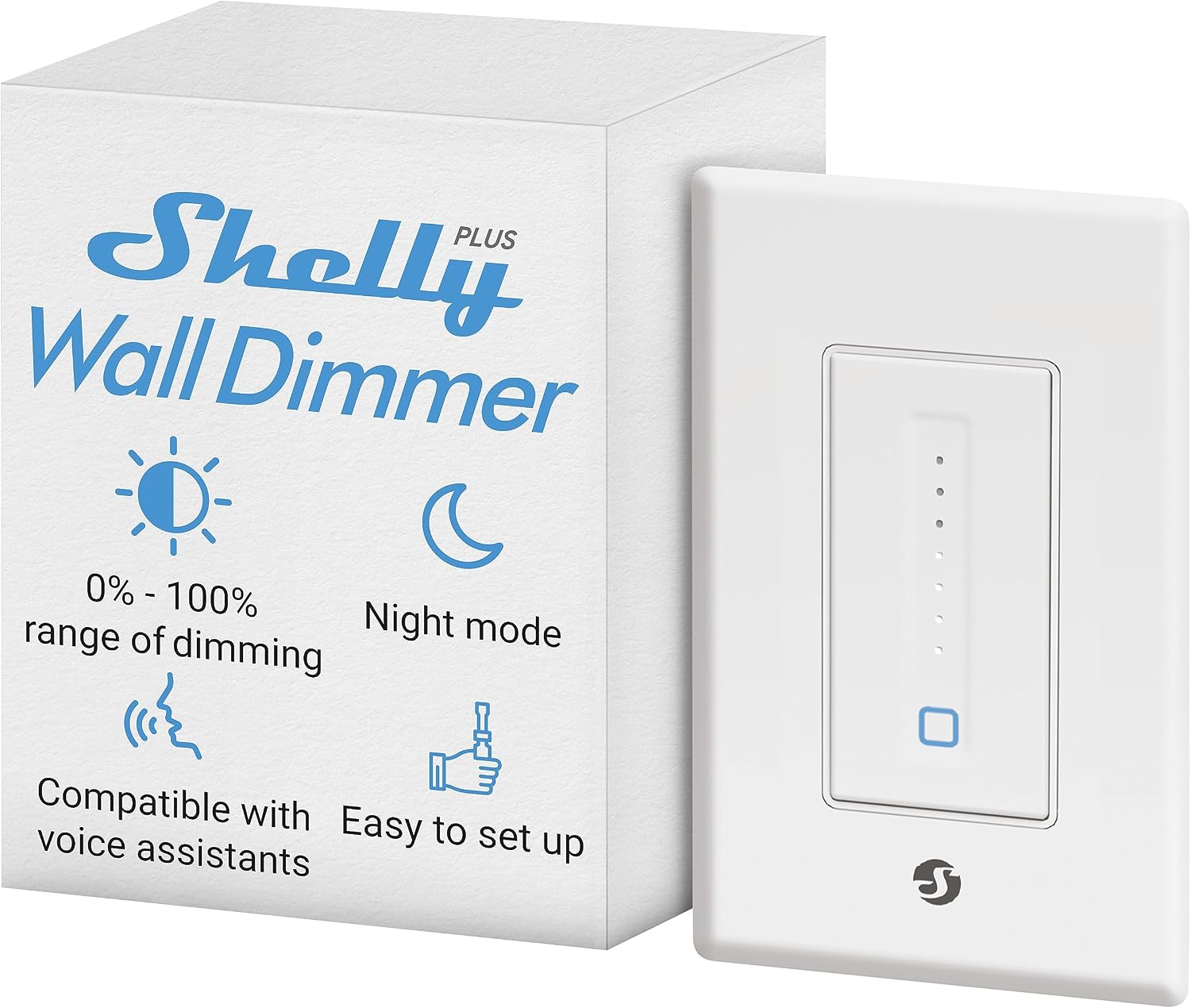 Interruptor Inteligente Shelly Wall Dimmer Wi-Fi Touch Alexa Google (Um dos melhores do mundo)