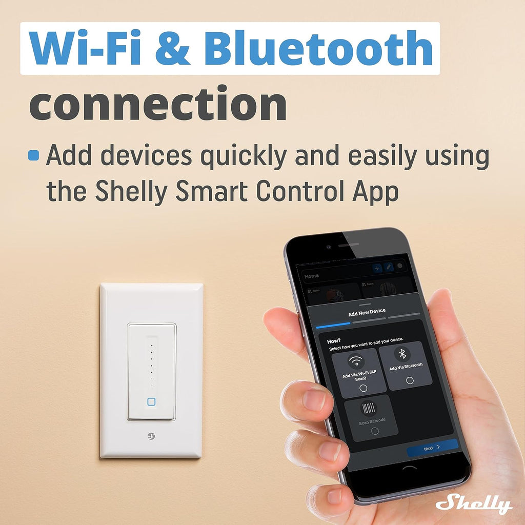 Interruptor Inteligente Shelly Wall Dimmer Wi-Fi Touch Alexa Google (Um dos melhores do mundo)