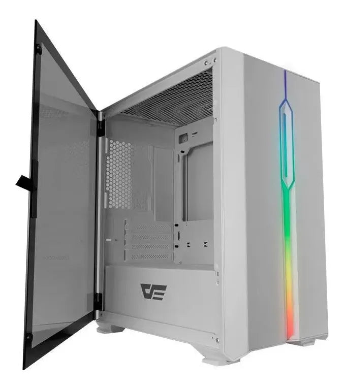 Gabinete Gamer Aigo Darkflash Dlm23 Branco Rgb Sem Fans Branco