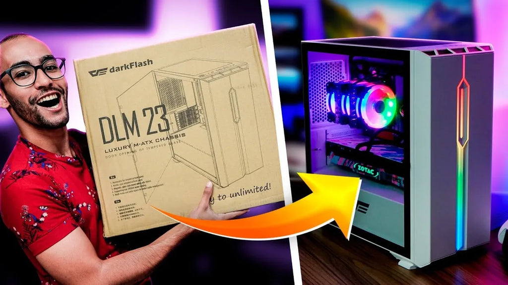 Gabinete Gamer Aigo Darkflash Dlm23 Branco Rgb Sem Fans Branco