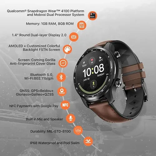 SMARTWATCH TICWATCH PRO 3 ULTRA LTE ⌚ Wear OS, Carteira do Google