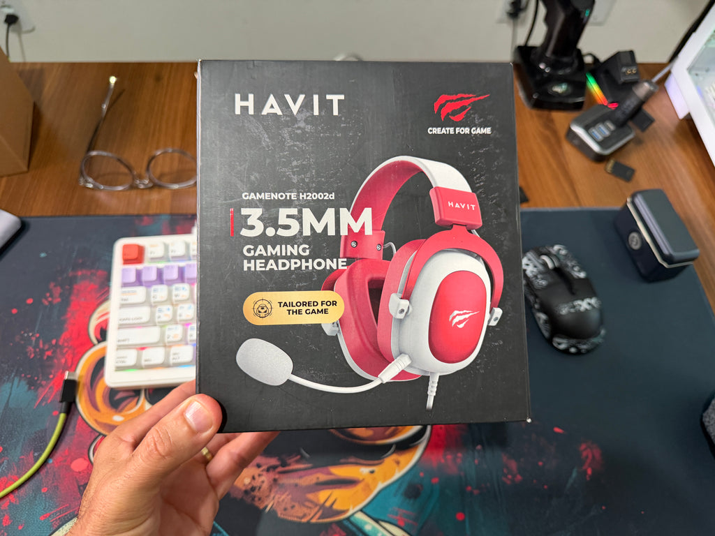HEADSET GAMER HAVIT H2002D – DRIVER 53MM, MICROFONE REMOVÍVEL E COMPATÍVEL COM PS4/XBOX e PC