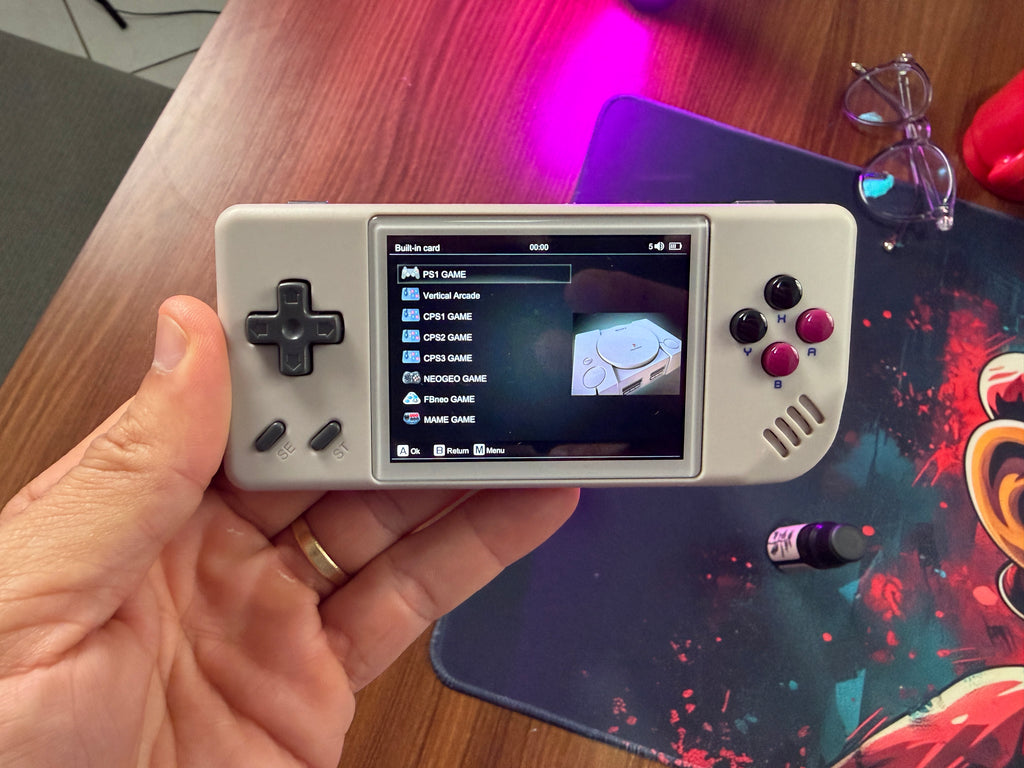 CONSOLE RETRÔ ANBERNIC RG28XX – +5000 JOGOS, PORTÁTIL E COM SAÍDA HDMI! 🎮