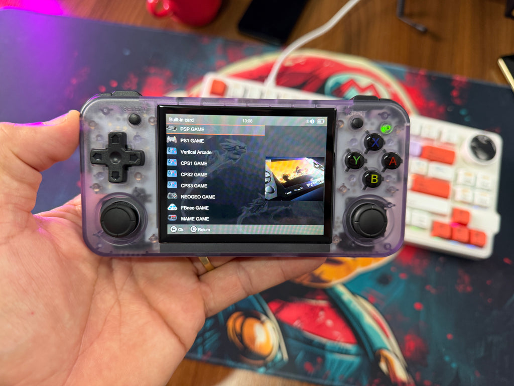 ANBERNIC RG35XX H – CONSOLE RETRÔ COM ANALÓGICOS, HDMI E +5000 JOGOS! 🎮