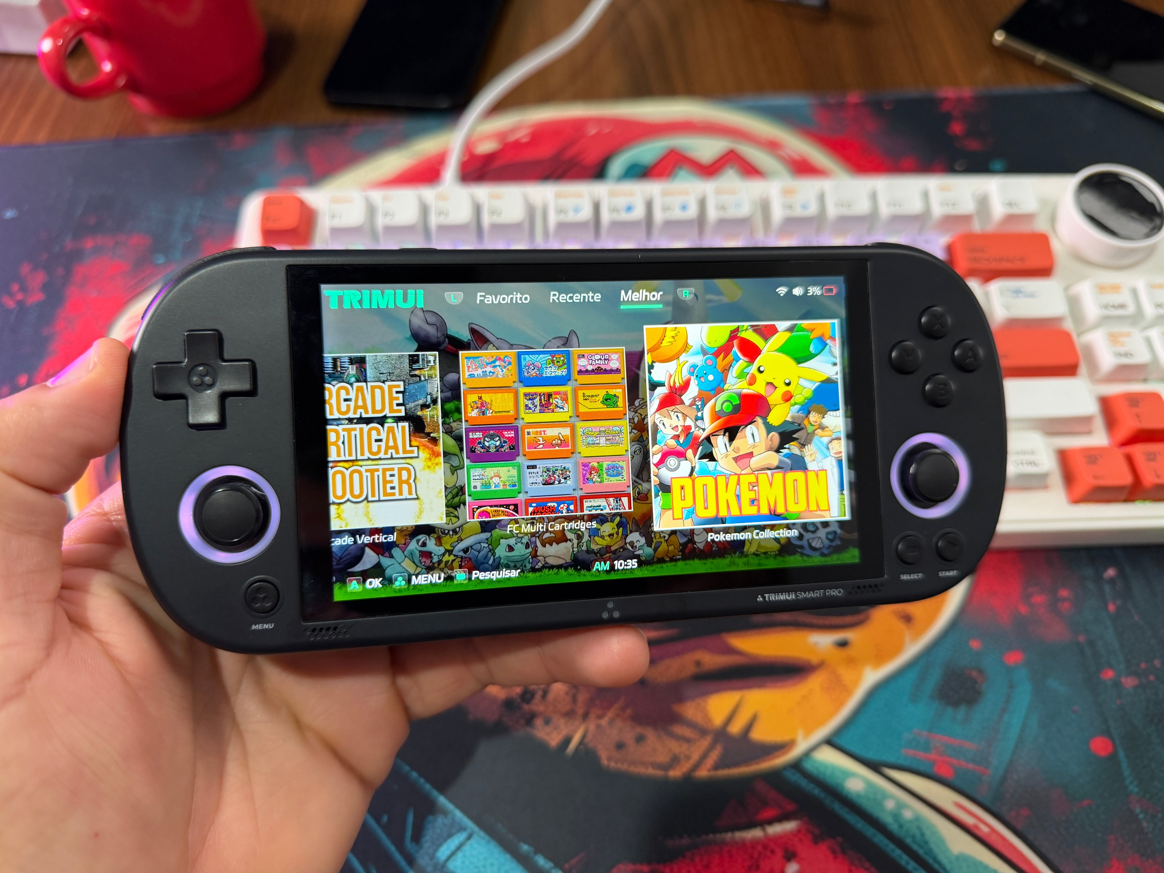 CONSOLE PORTÁTIL TRIMUI SMART PRO 256GB – TELA GRANDE, MUITOS JOGOS E ALTO DESEMPENHO! 🎮