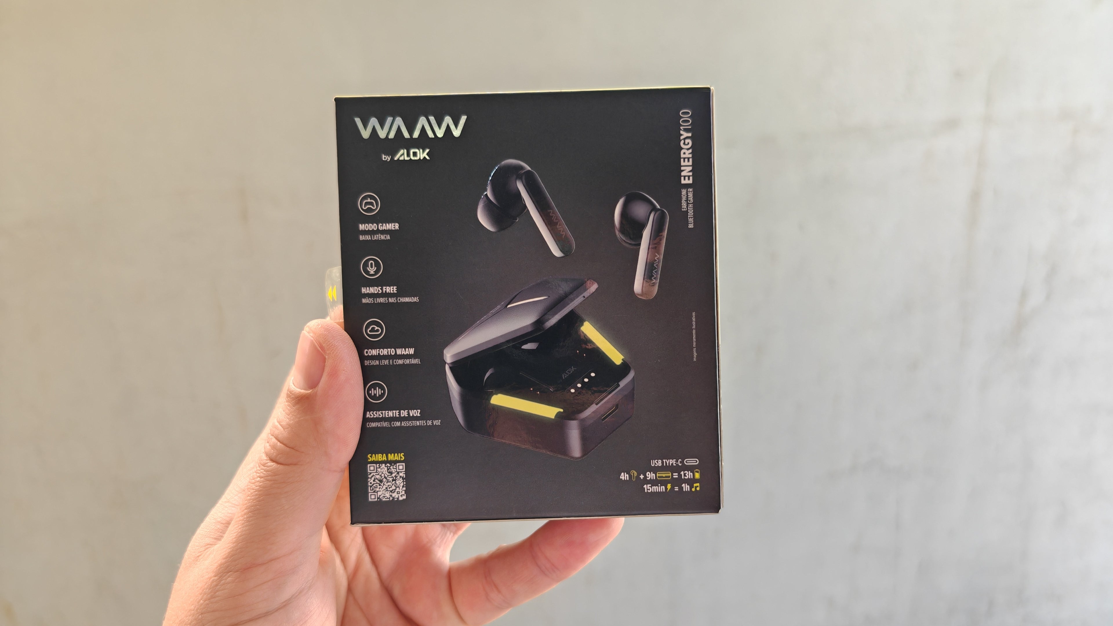 FONE GAMER BLUETOOTH WAAW BY ALOK ENERGY 100EBG – MODO GAME E 13H DE BATERIA! 🎮🎧