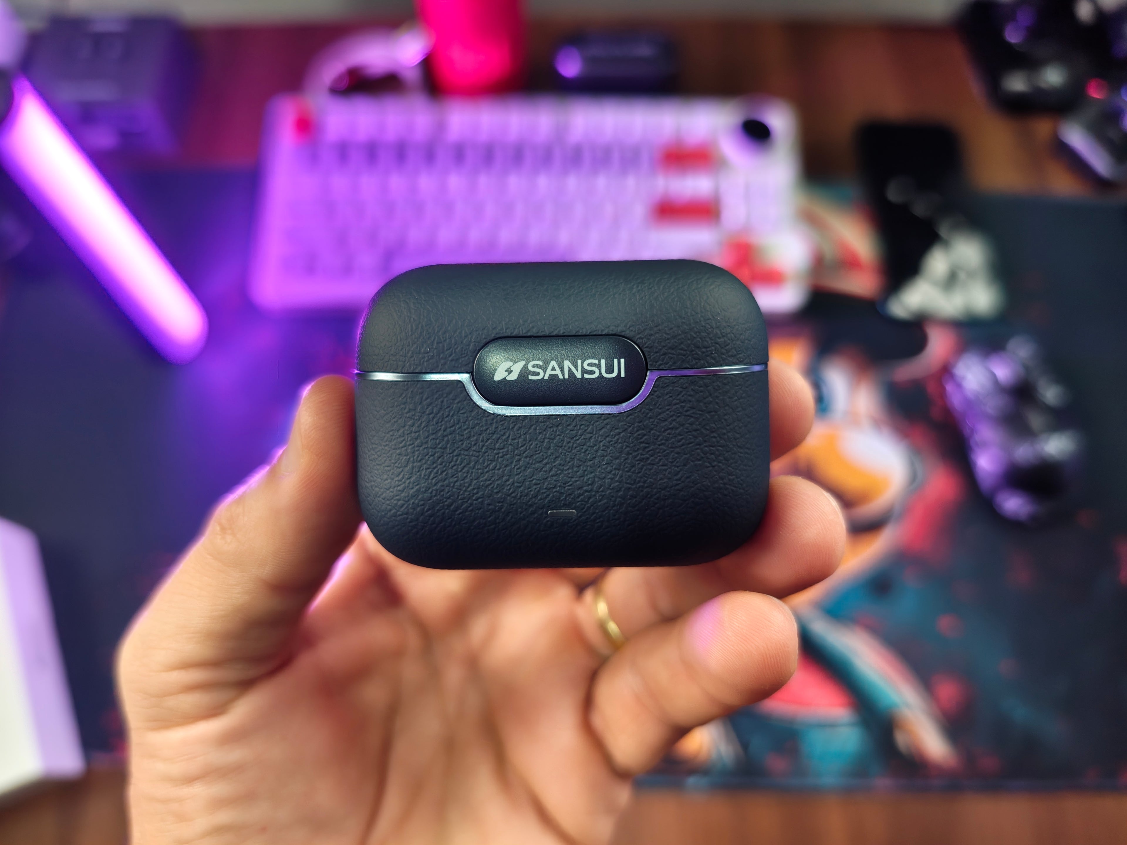 FONE BLUETOOTH SANSUI W28 – FONE BLUETOOTH TWS COM MODO GAME, ENC E ATÉ 30H DE BATERIA!