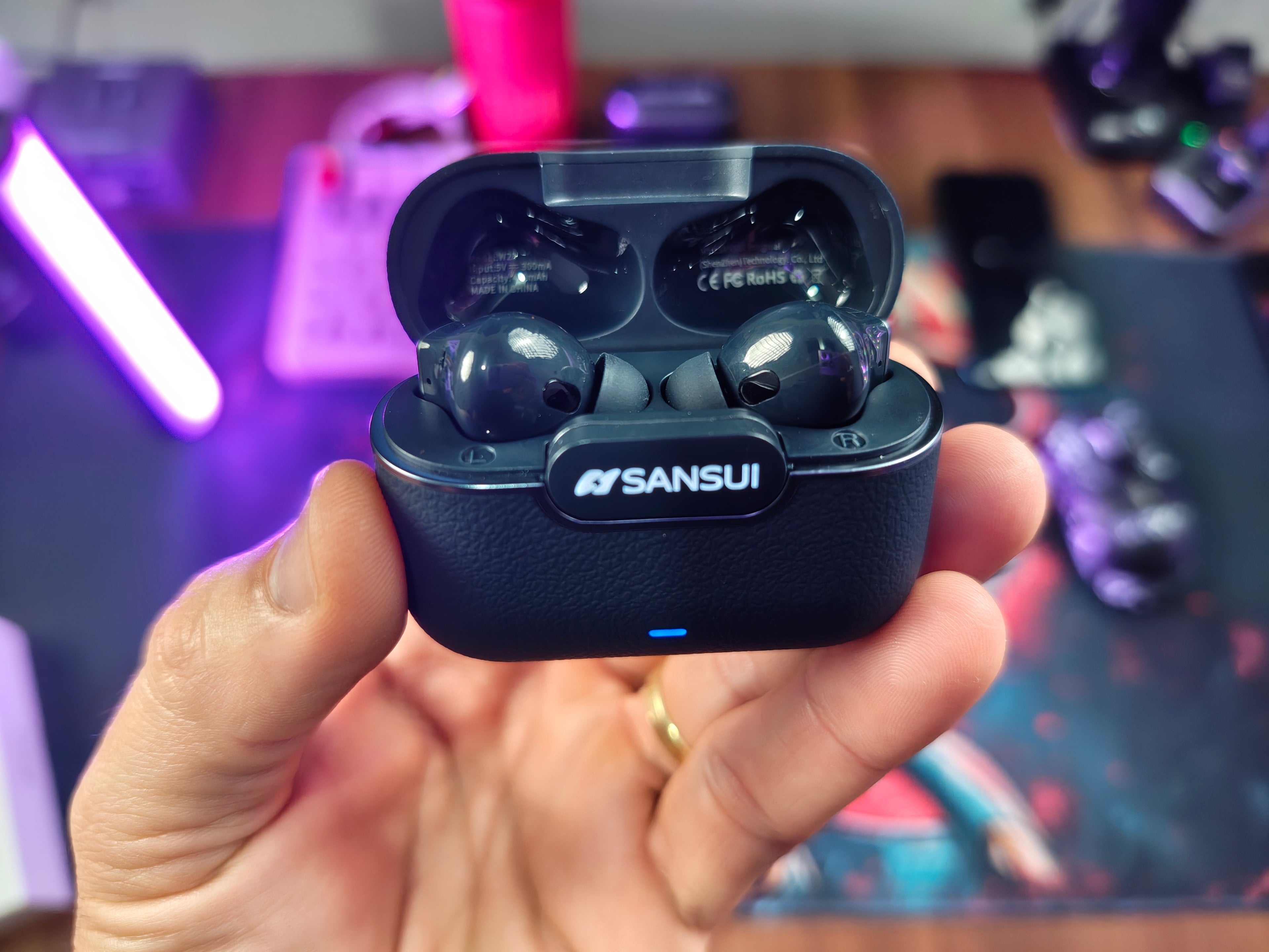 FONE BLUETOOTH SANSUI W28 – FONE BLUETOOTH TWS COM MODO GAME, ENC E ATÉ 30H DE BATERIA!