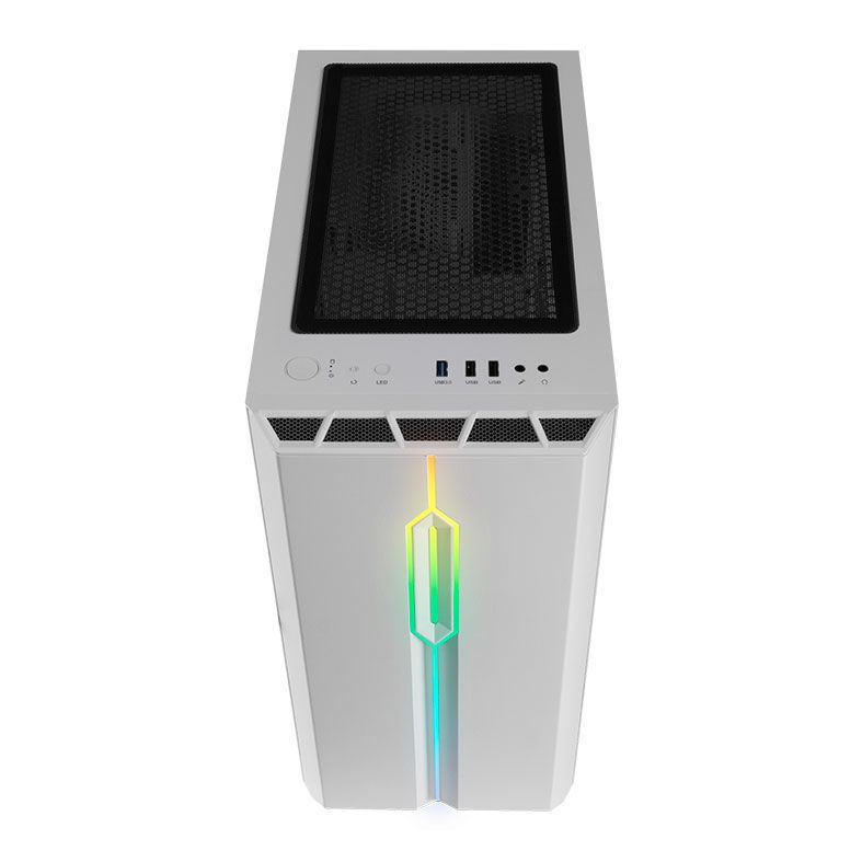Gabinete Gamer Aigo Darkflash Dlm23 Branco Rgb Sem Fans Branco