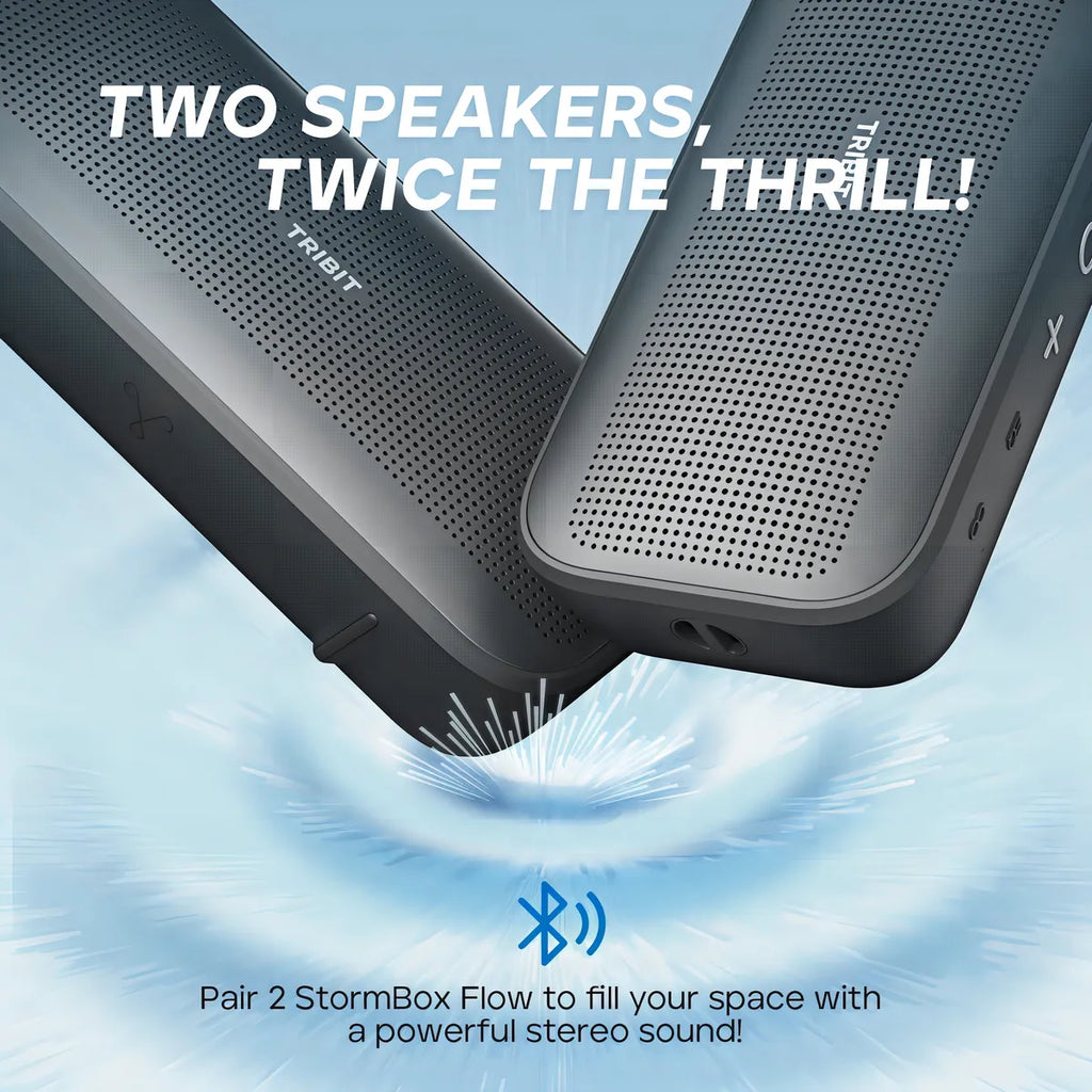 Caixa De Som Bluetooth Tribit Stormbox Flow 25w Bateria 30 H Cinza