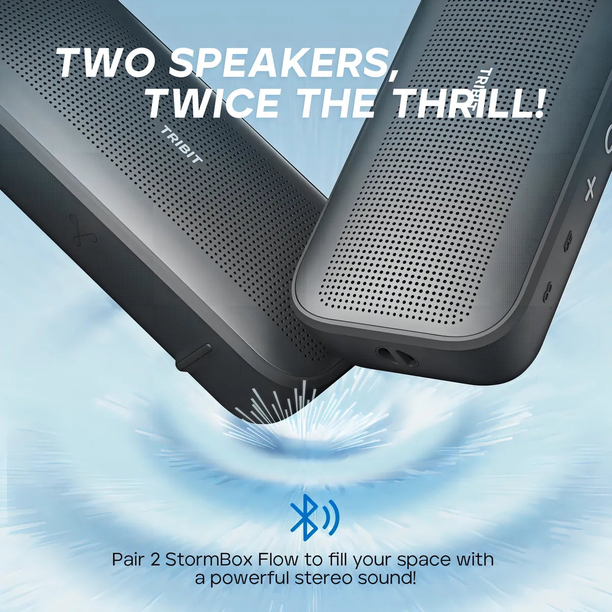 Caixa De Som Bluetooth Tribit Stormbox Flow 25w Bateria 30 H Cinza