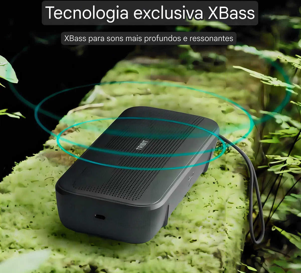 Caixa De Som Bluetooth Tribit Stormbox Flow 25w Bateria 30 H Cinza