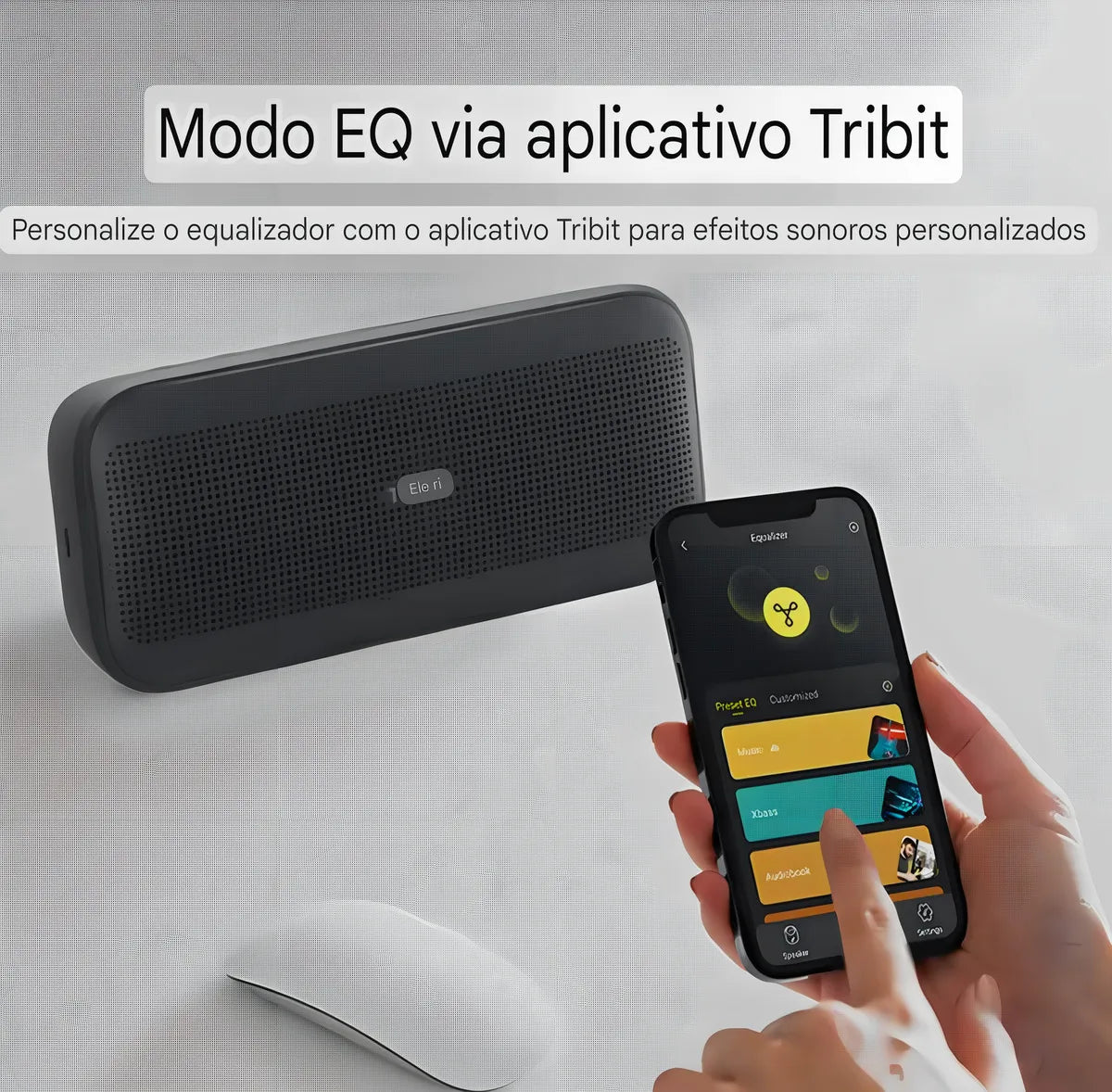 Caixa De Som Bluetooth Tribit Stormbox Flow 25w Bateria 30 H Cinza