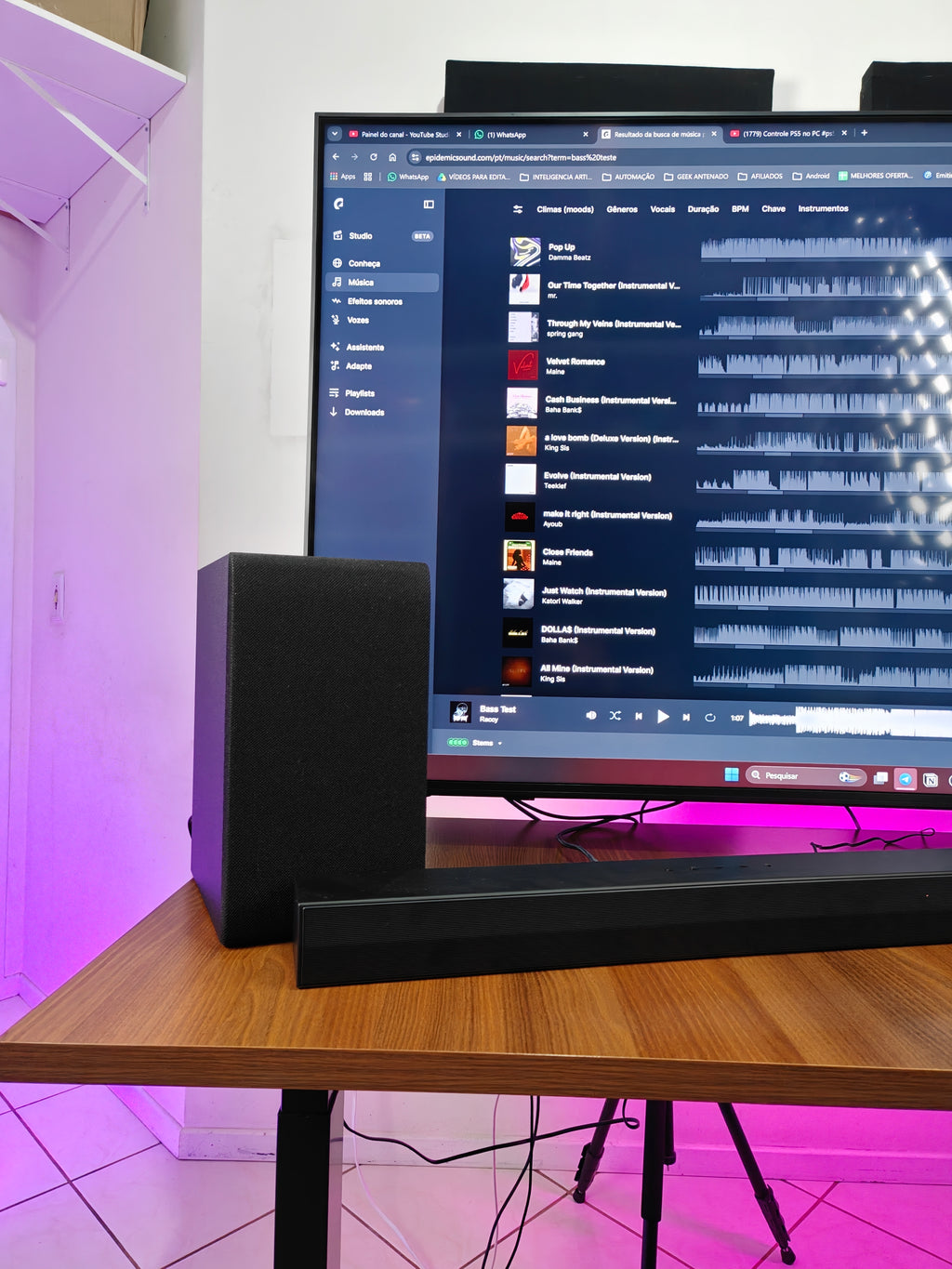 Soundbar LG S40T – 300W RMS, 2.1 Canais e Subwoofer Sem Fio
