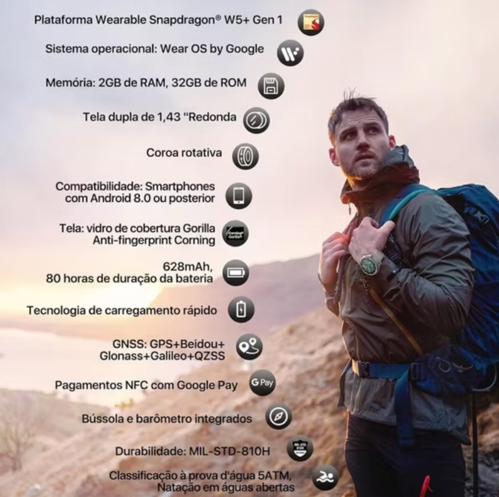 SMARTWATCH TICWATCH PRO 5 2/32GB ⌚NOVO