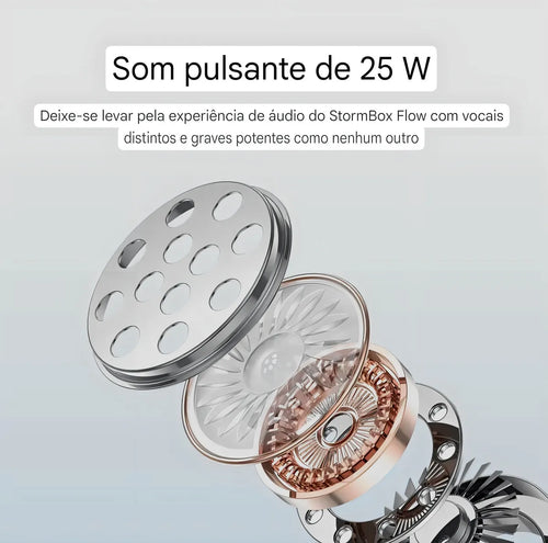 Caixa De Som Bluetooth Tribit Stormbox Flow 25w Bateria 30 H Cinza