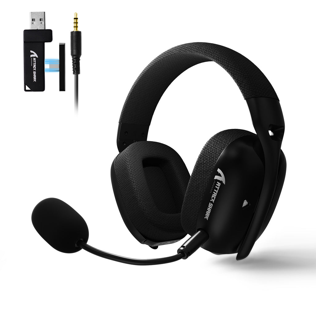 Headset Attack Shark L80 Tri-mode, Bluetooth, Wireless e com fios