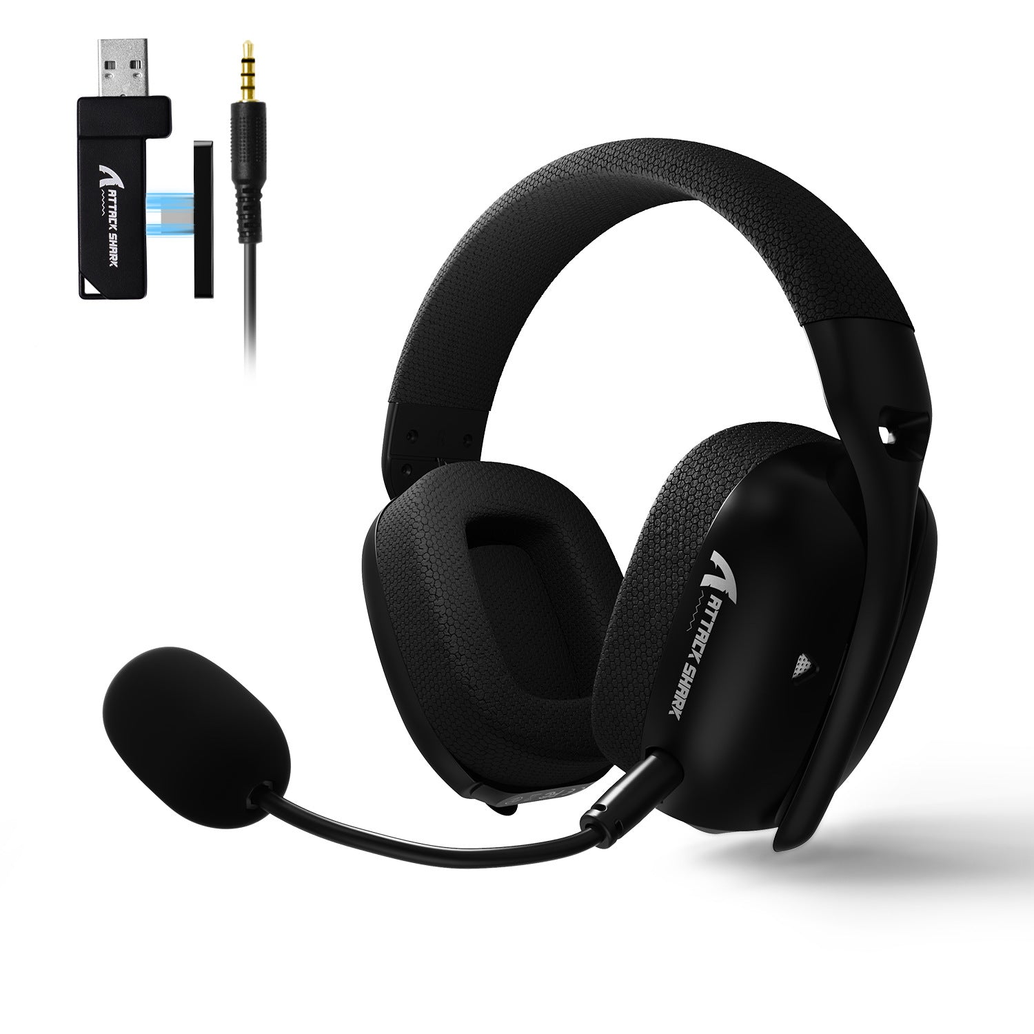 Headset Attack Shark L80 Tri-mode, Bluetooth, Wireless e com fios